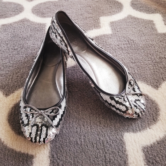 Coach Sequin Ballet Flats - Picture 1 of 7